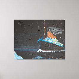 Kunst met handbeschilderd Titanic Voyage Canvas Afdruk