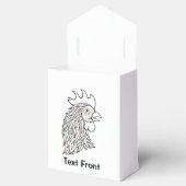 Kunst met hoofdlijn van Rooster Bedankdoosjes (Geopend)