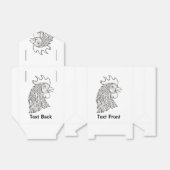 Kunst met hoofdlijn van Rooster Bedankdoosjes (Uitgevouwen)