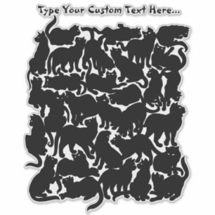 Kunst met kat-Tattoo - Lover-huidkunst Sticker