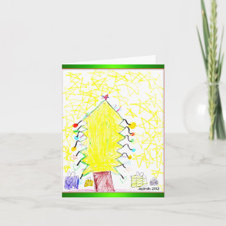 Kunst met kerstboomkleppen feestdagen kaart