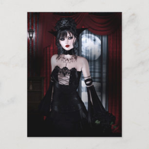 Kunst met koningin voor eeuwigdurige Vampire Gothi Briefkaart