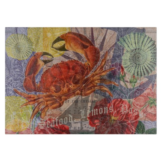 Kunst met krabben snijplank (Voorkant)
