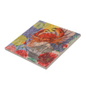 Kunst met krabben tegeltje (Zijkant)