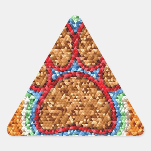 Kunst met lage poly Dog Paw Driehoek Sticker (Voorkant)