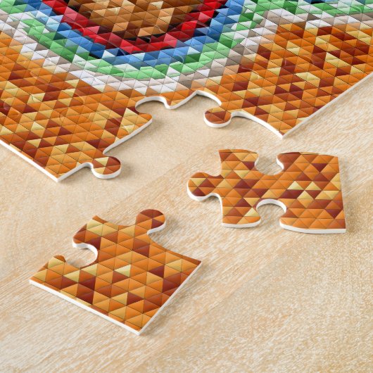 Kunst met lage poly Dog Paw Legpuzzel (Zijkant)