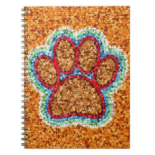 Kunst met lage poly Dog Paw Notitieboek