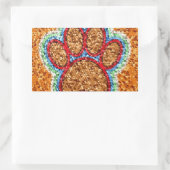 Kunst met lage poly Dog Paw Rechthoekige Sticker (Tas)