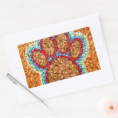 Kunst met lage poly Dog Paw Rechthoekige Sticker (Envelop)