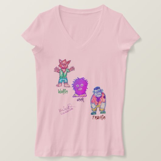 Kunst met Micheal Monsters T-shirt (Design voorkant)