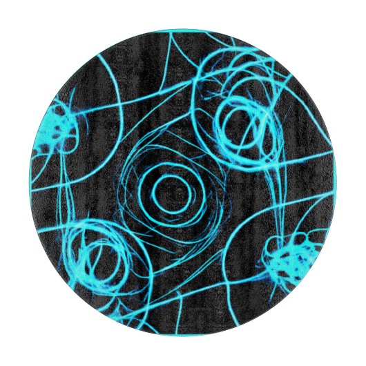 Kunst met neonpatronen snijplank (Voorkant)