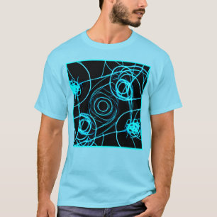 Kunst met neonpatronen t-shirt