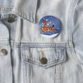 kunst met rode neus ronde button 5,7 cm (In situ)