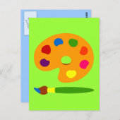 Kunst met schilderpalet briefkaart (Voorkant / Achterkant)