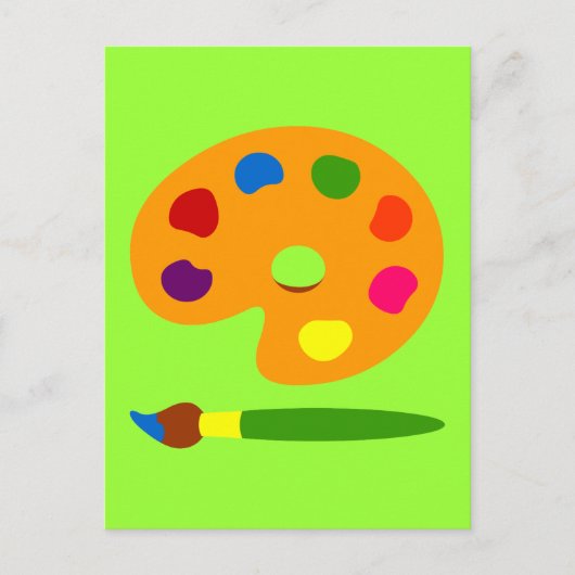 Kunst met schilderpalet briefkaart (Voorkant)
