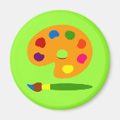 Kunst met schilderpalet magneet (Voorkant)