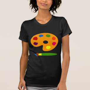 Kunst met schilderpalet t-shirt