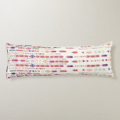 Kunst met stammenfolk in gestructureerd patroon lichaamskussen (Achterkant)