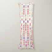 Kunst met stammenfolk in gestructureerd patroon lichaamskussen (Voorkant Verticaal)