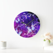 Kunst met vlinder 3 wandklokken en numerieke optie grote klok (Huis)