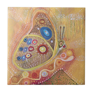 Kunst met vlinder schilderen Keramische foto's Til Tegeltje