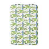 Kunst Nieuw blauw Ipomoea bloembehangsel vodder Badmat (Voorkant Verticaal)