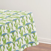 Kunst Nieuw blauw Ipomoea bloembehangsel vodder Tafelkleed (Voorbeeld)