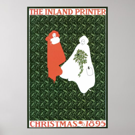  kunst Nieuw kerstfeest 1895 Poster (Voorkant)