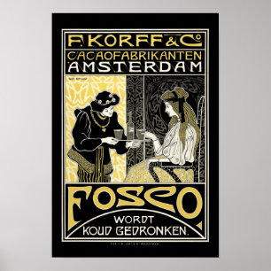  kunst Nieuw-Nederlands chocolade AD Poster