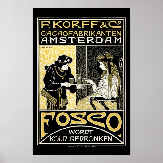 kunst Nieuw-Nederlands chocolade AD Poster (Voorkant)