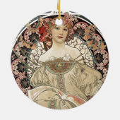  Kunst Nieuwe Alphonse Mucha Kunst schilderen Keramisch Ornament (Achterkant)