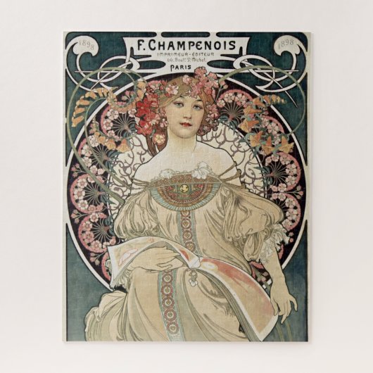 Kunst Nieuwe Alphonse Mucha Kunst schilderen Legpuzzel (Verticaal)