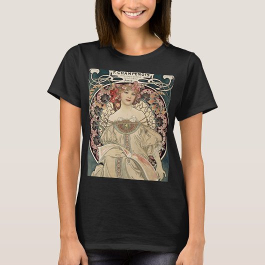 Kunst Nieuwe Alphonse Mucha Kunst schilderen T-shirt (Voorkant)