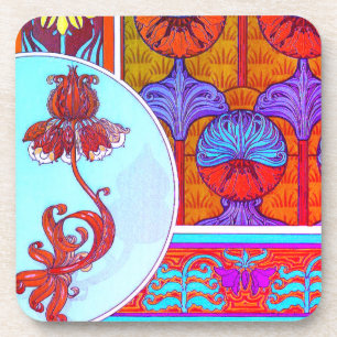 Kunst nieuwe bloem bloem Victoriaans Bier Onderzetter