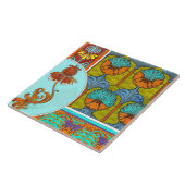 Kunst nieuwe bloem bloem Victoriaans Tegeltje (Zijkant)