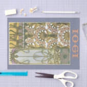 Kunst nieuwe bloemen alphonse mucha florale kunst tissuepapier (Craft)