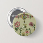 Kunst nieuwe bloemkool Victoriaans edelstenen Ronde Button 5,7 Cm (Voorkant /achterkant)