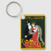 Kunst Nieuwe, Italiaanse Mode Liefde Romance Sleutelhanger (Voorkant)