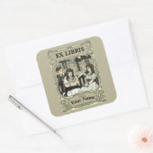 kunst Nieuwe Kinderen Ex Libris Sjabloon Vierkante Sticker (Envelop)