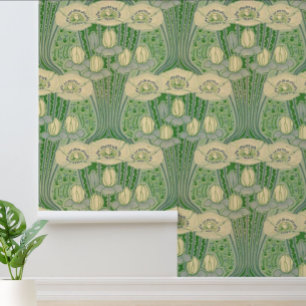 Kunst Nieuwe Lotus en het Patroon van Poppies Behang