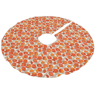 Kunst Nieuwe papaver Imitatie Linnen Kerstboom Kleed