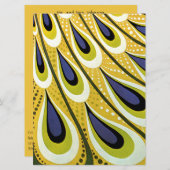 kunst Nieuwe Peacock Fether Wedding Kaart (Voorkant / Achterkant)