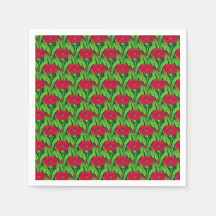 Kunst Nieuwe Rode Karnanjers Servet