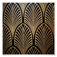 Kunst nouveau, art deco, ventilatorpatroon, brons,