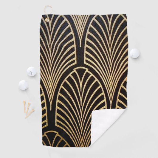 Kunst nouveau, art deco, ventilatorpatroon, brons, golfhanddoek (Insitu)