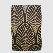 Kunst nouveau, art deco, ventilatorpatroon, brons, golfhanddoek (Voorkant)