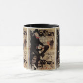 Kunst Nouveau Grillon, Man Drink bier Mok (Midden)