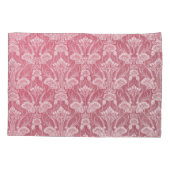 Kunst nouveau, roze, floreel patroon, metallisch c kussensloop (Achterkant)