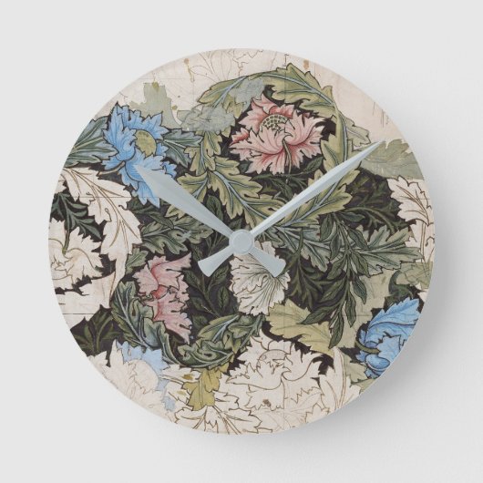 Kunst nouveau william morris plattegrond schets ronde klok (Voorkant)