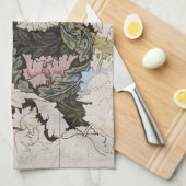 Kunst nouveau william morris plattegrond schets theedoek (Quarter Fold)